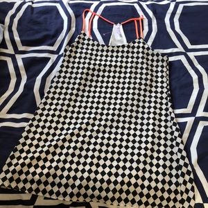 White and Black checkered summer dress